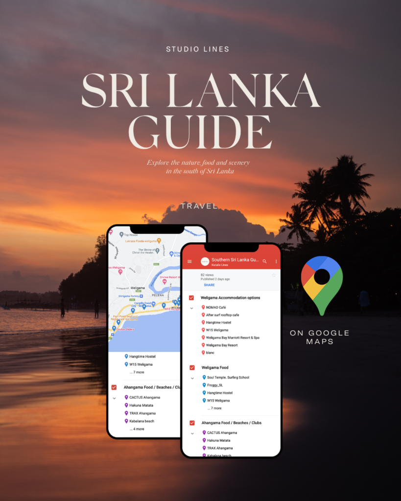Sri lanka Guide graphic with google map preview