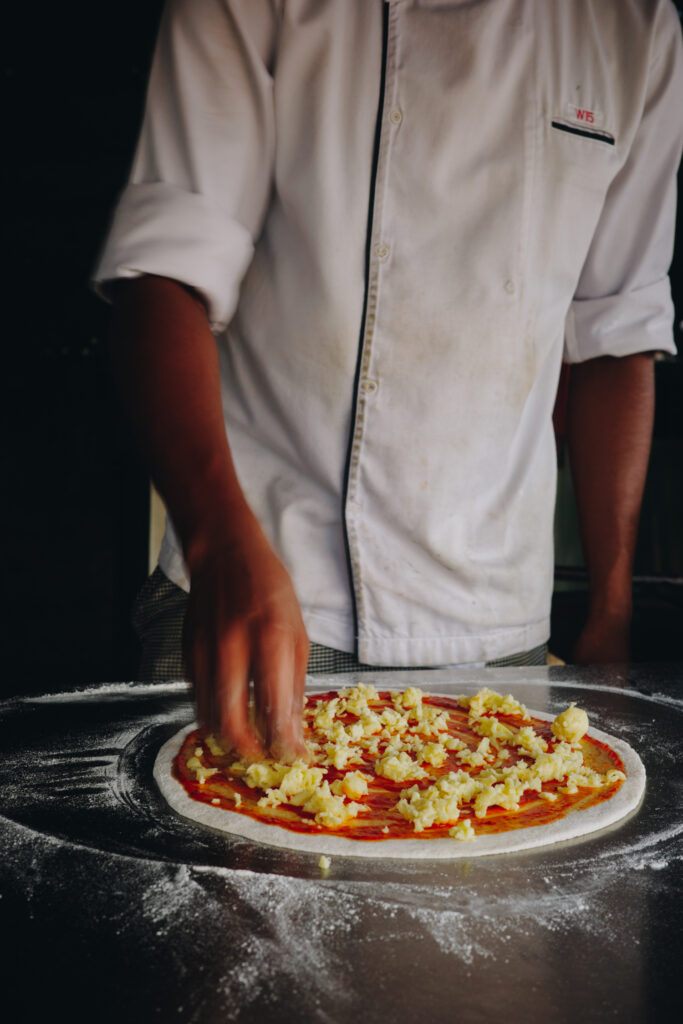 Pizza making in Weligama 